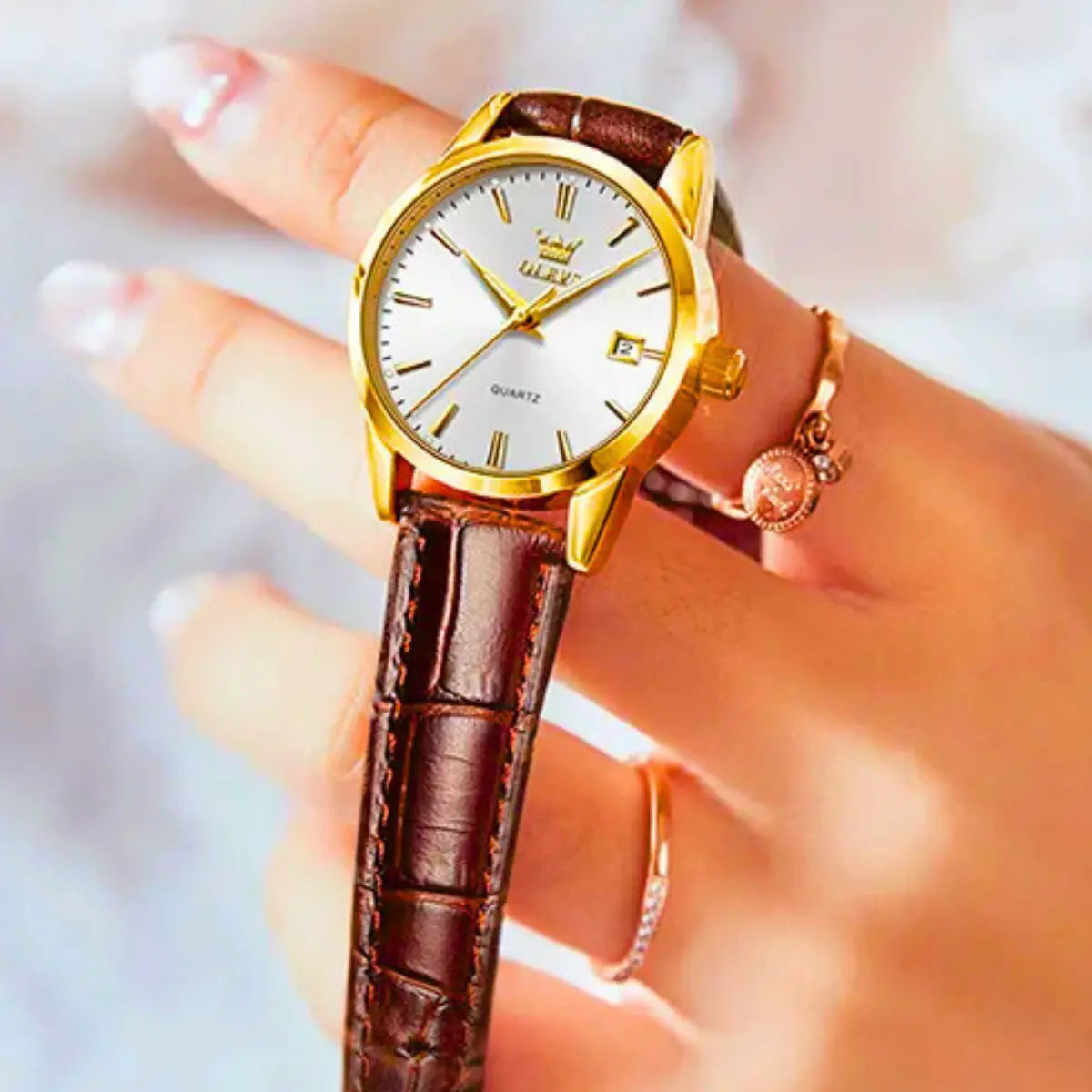 ladies watches leather strap