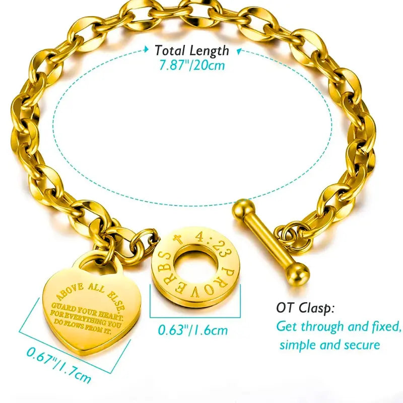 silver bracelet and chain